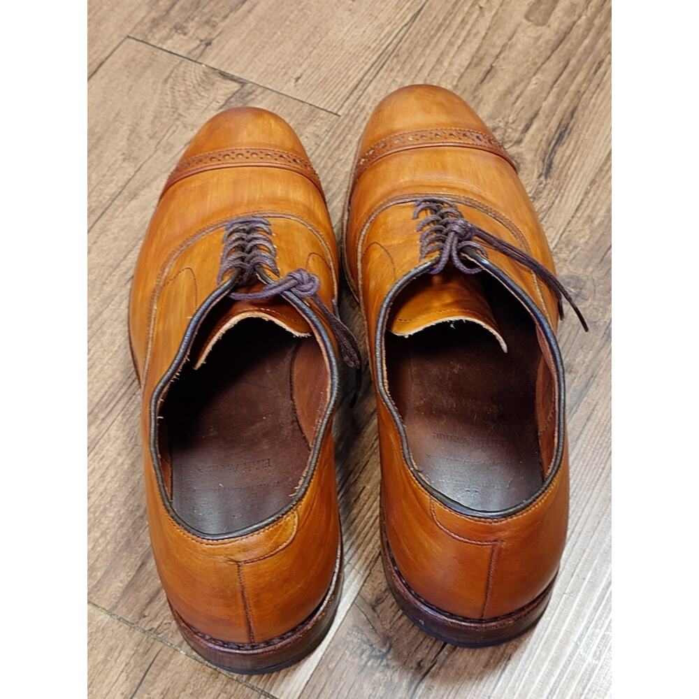 Allen Edmonds Fifth Avenue 11EEE (3E) Tan Brown Oxford Captoe Dress Shoes - Picture 9 of 10